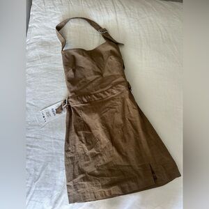 ZARA Green backless dress